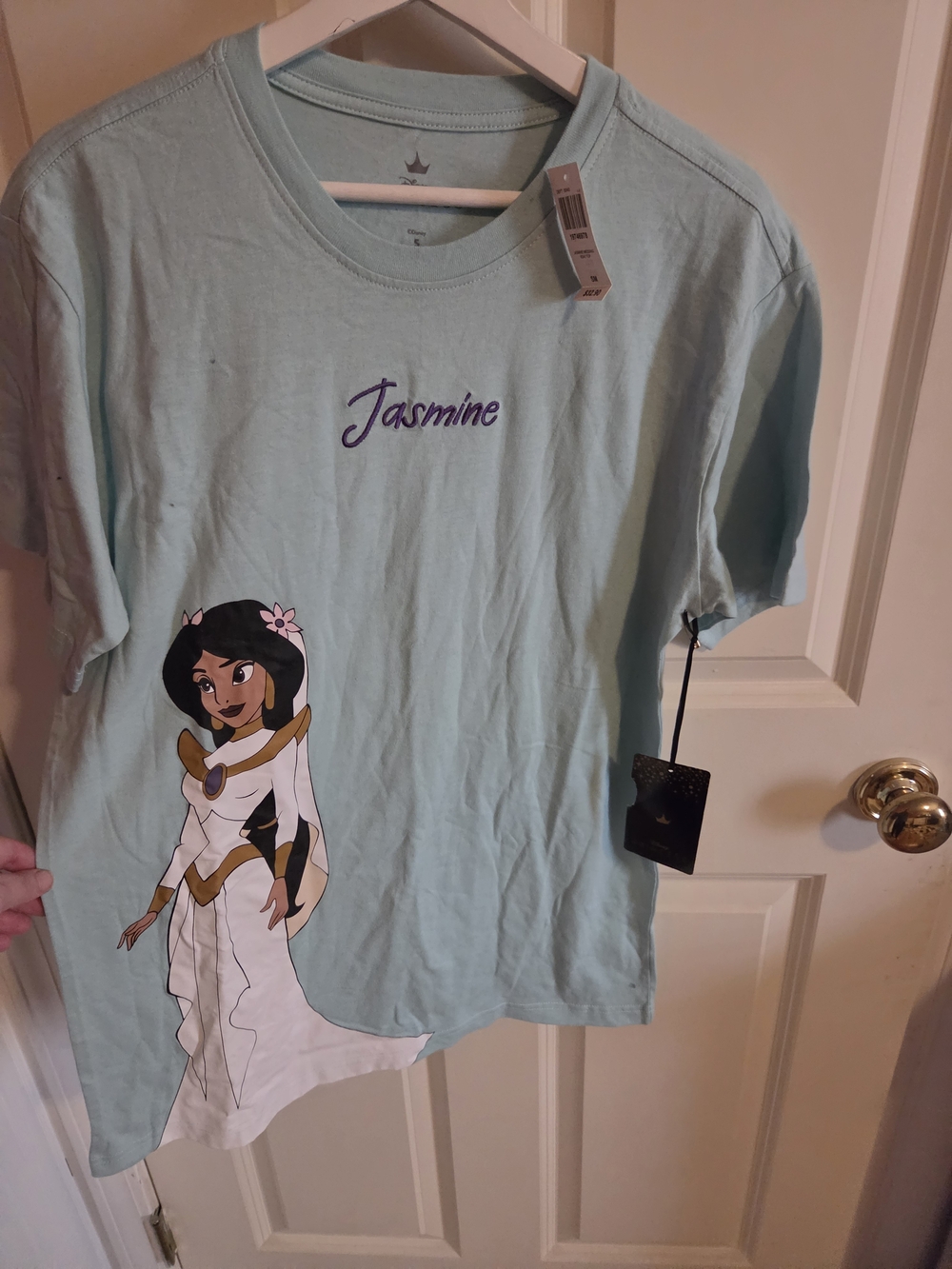 NWT - Jasmine Graphic Tee - Light Aqua